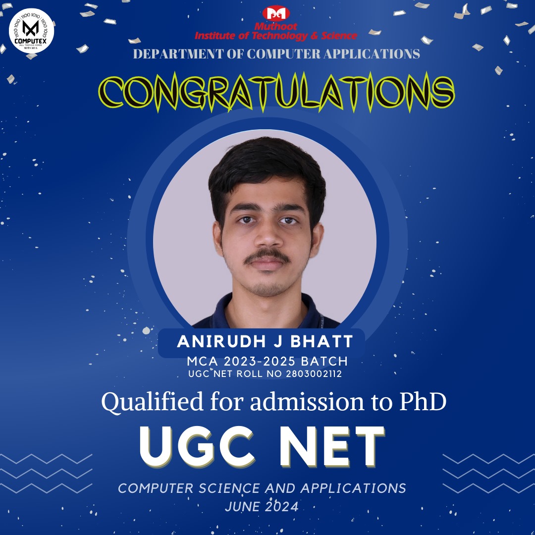 Congratgulations to Anirudh