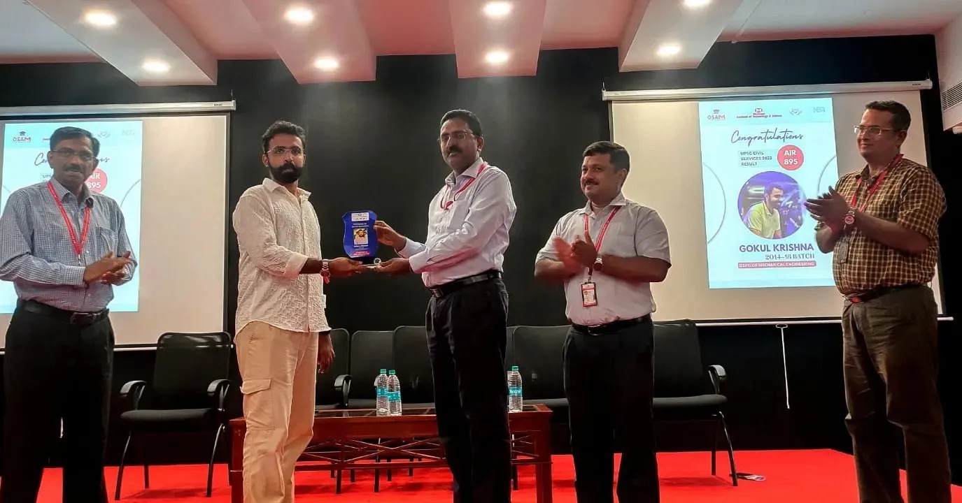 Honouring Mr. Gokul Krishna (ME 2014-18 Batch) for securing AIR 895 in UPSC Civil Services Examination 2023.