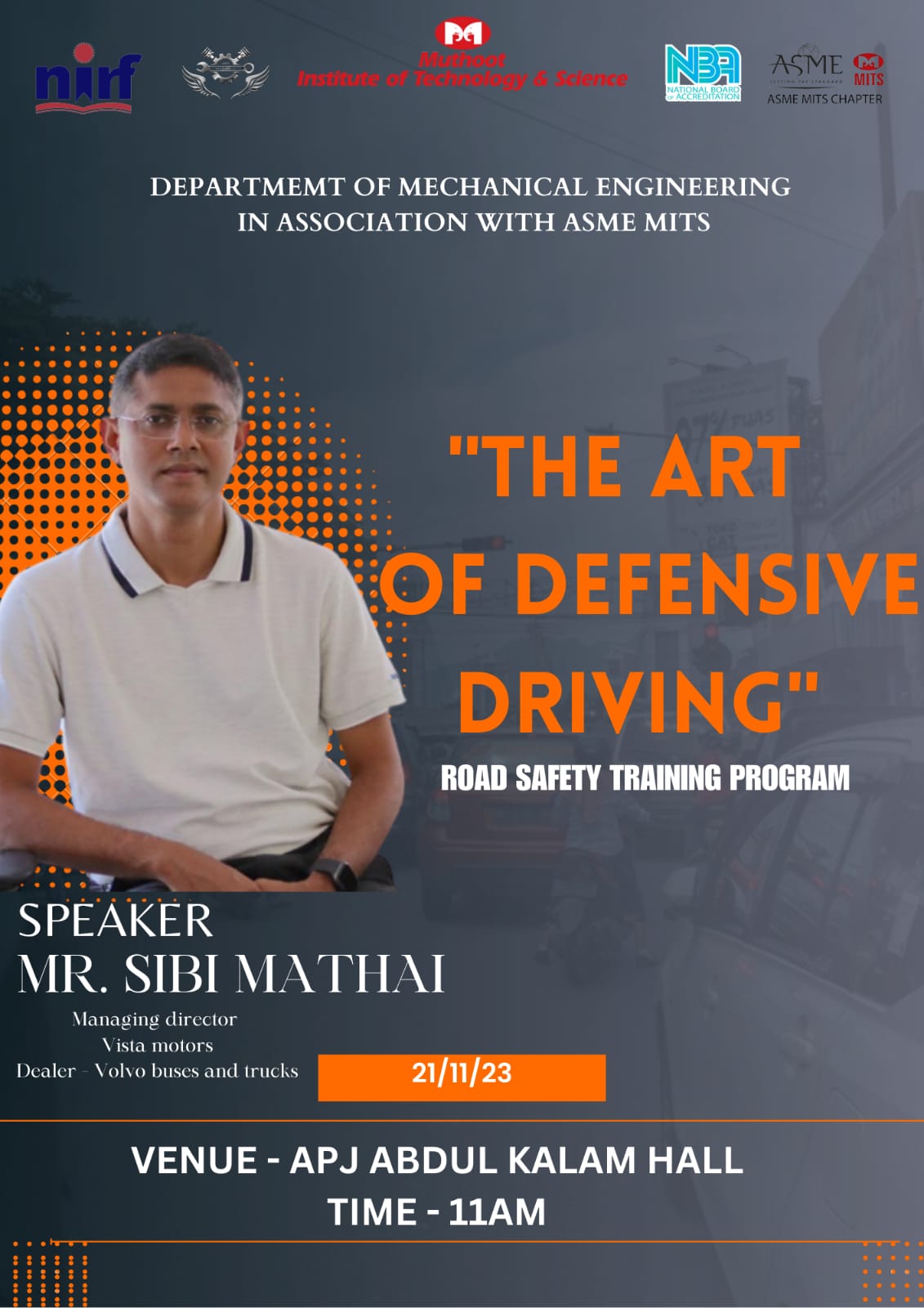 Talk on The Art of Defensive Driving