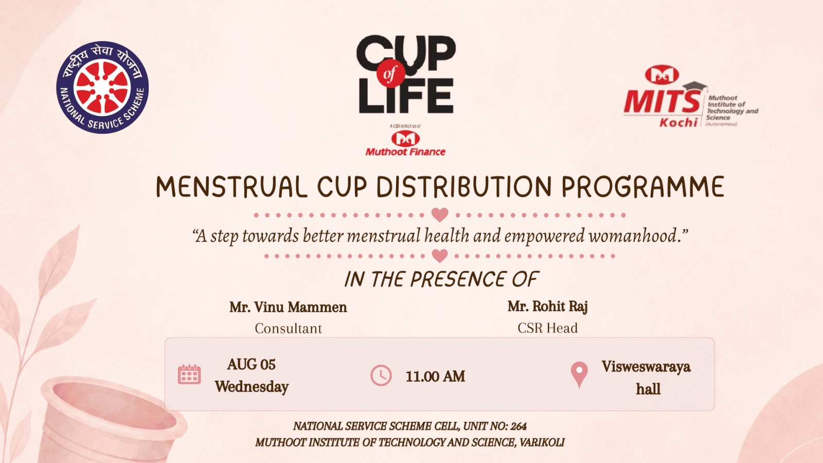A step towards better menstrual health and empowered womanhood.