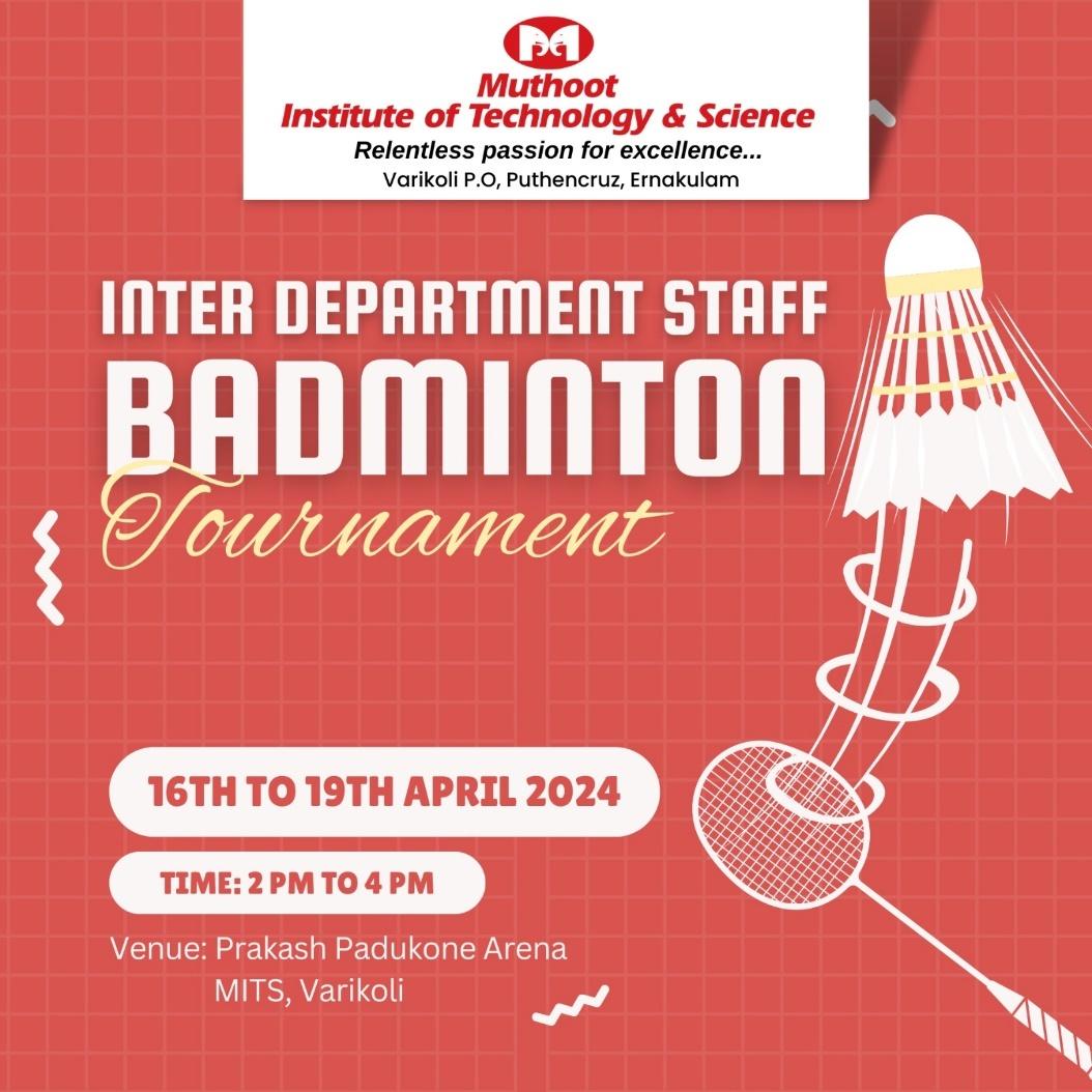 Interdepartment Badminton  Tournament Winners !!!